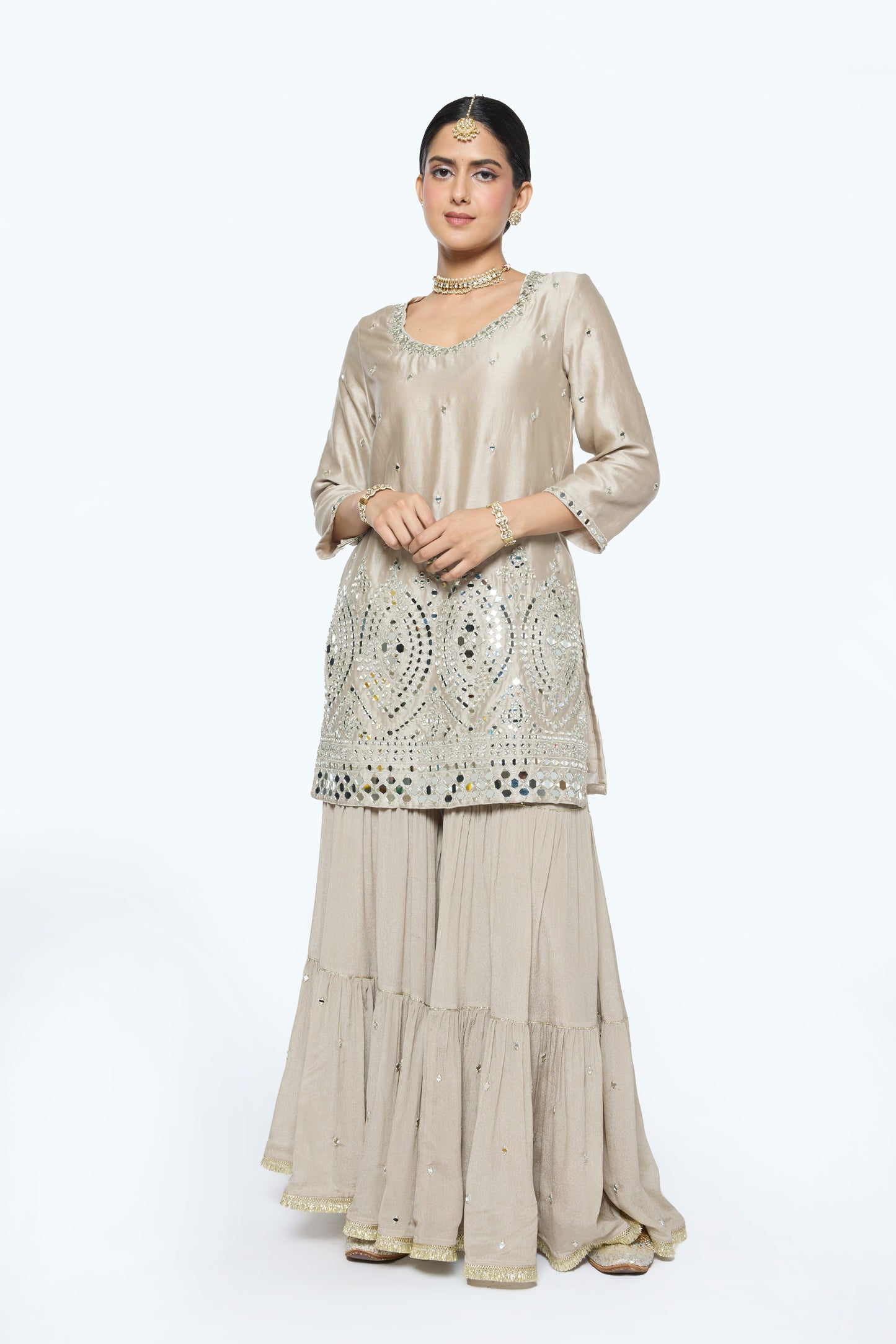 Ira Kurta Set - Greige