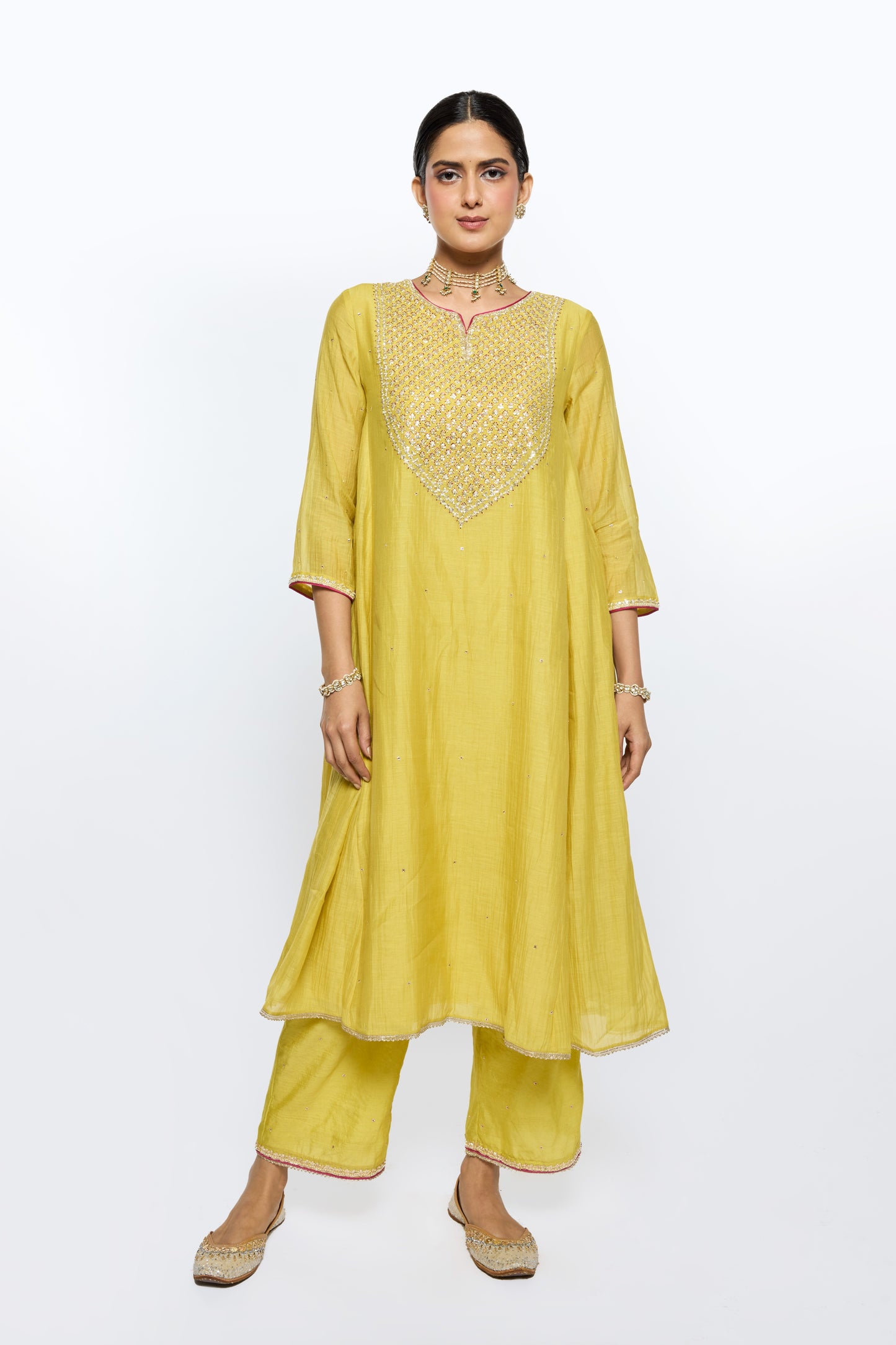 Tara Kurta Set - Yellow