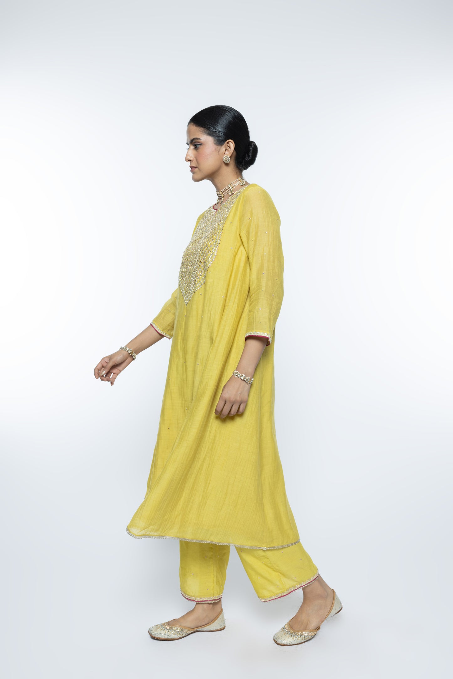 Tara Kurta Set - Yellow
