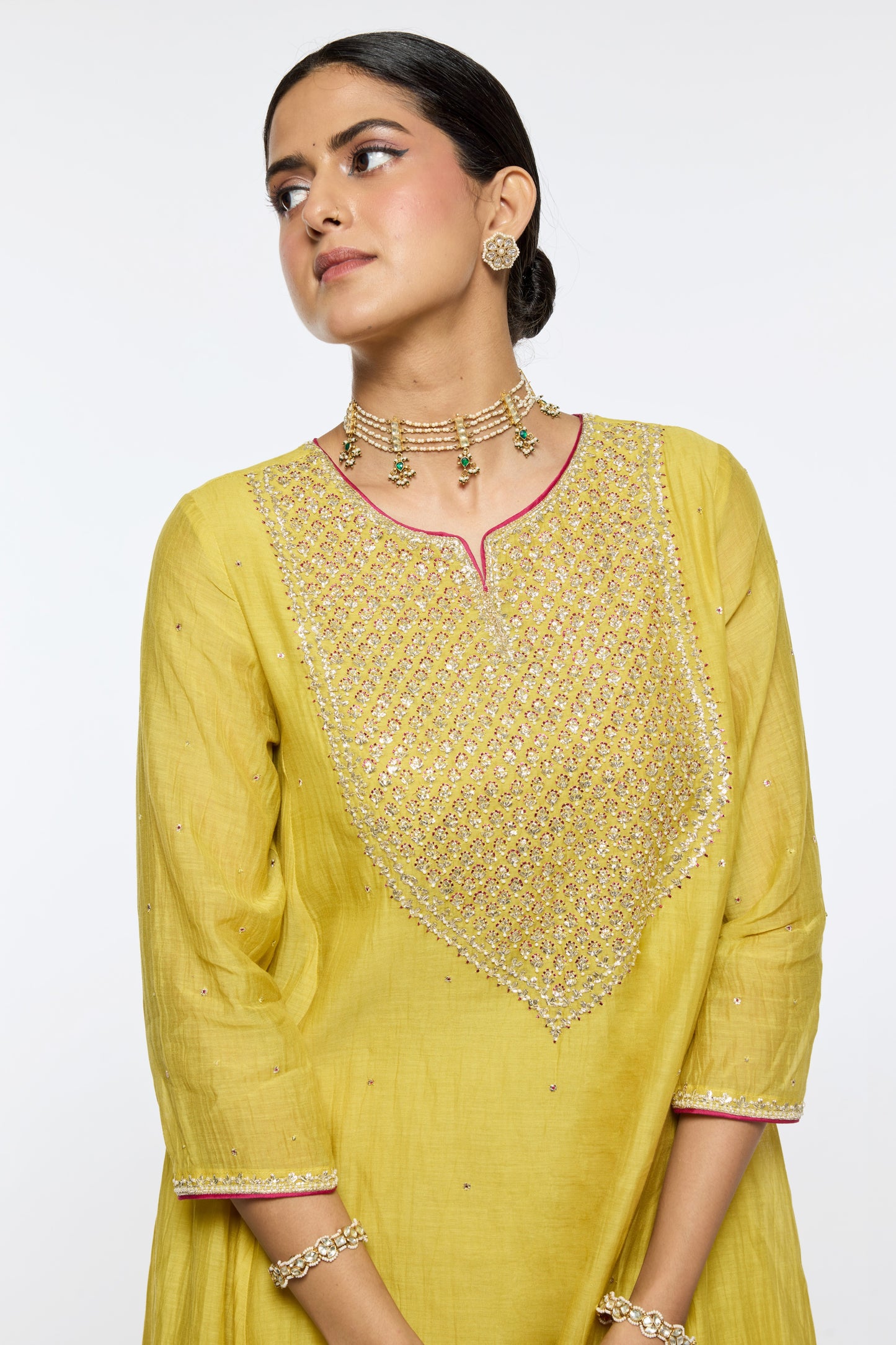 Tara Kurta Set - Yellow