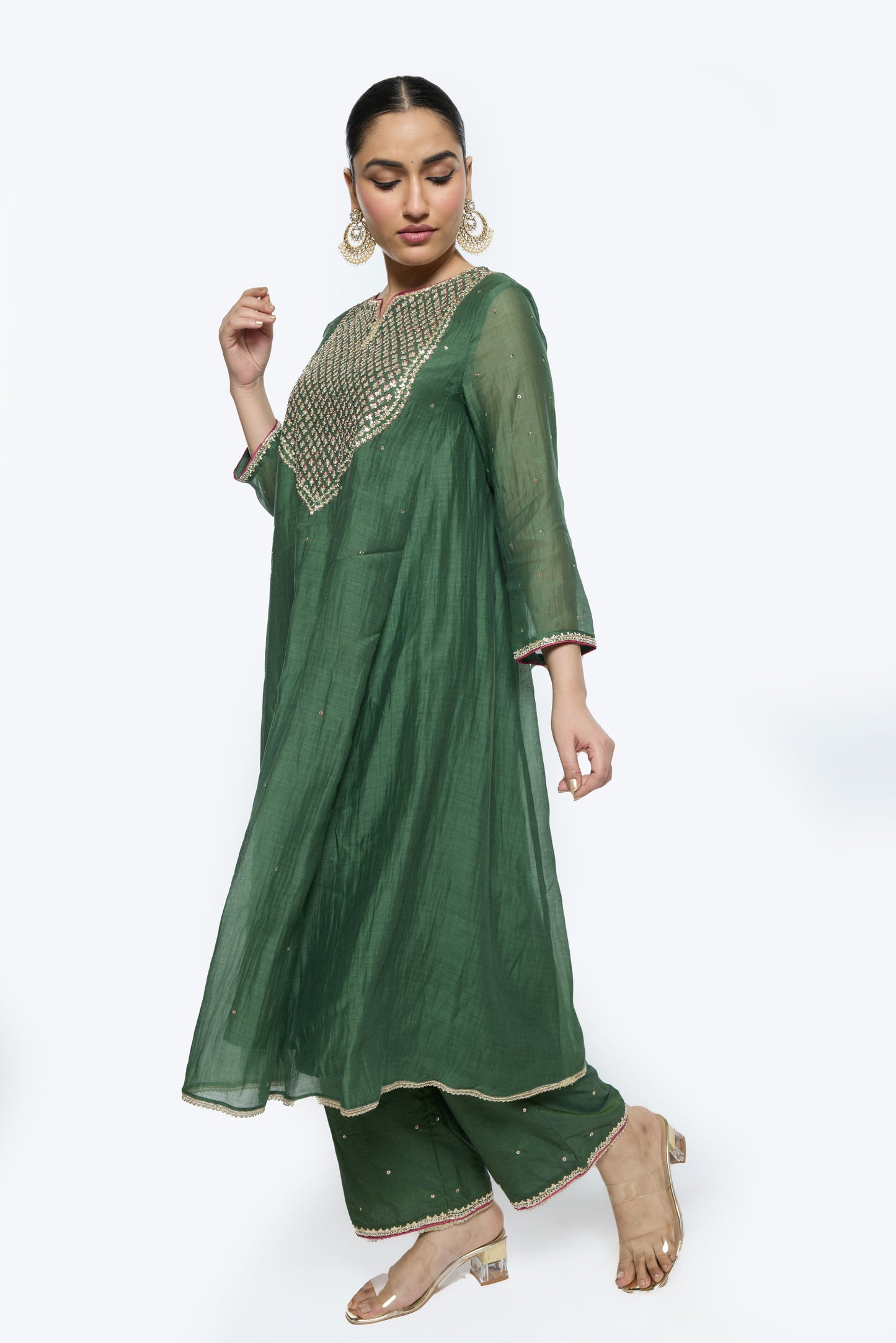 Tara Kurta Set - Green