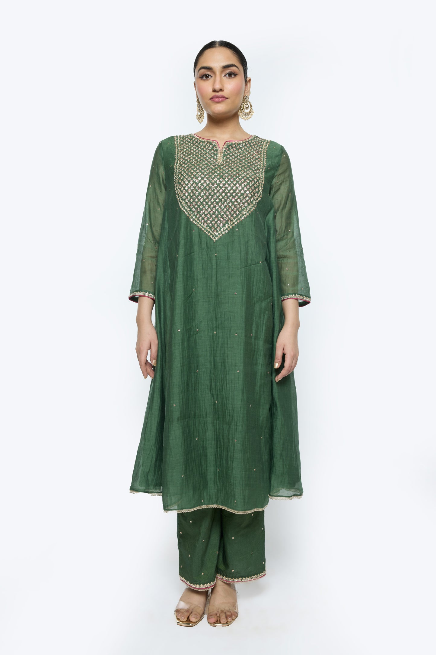 Tara Kurta Set - Green