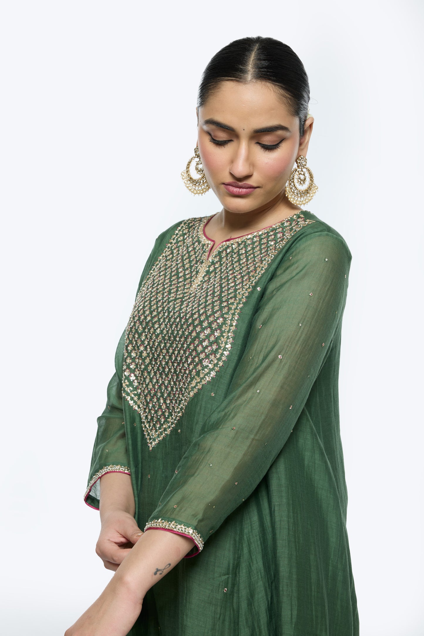 Tara Kurta Set - Green