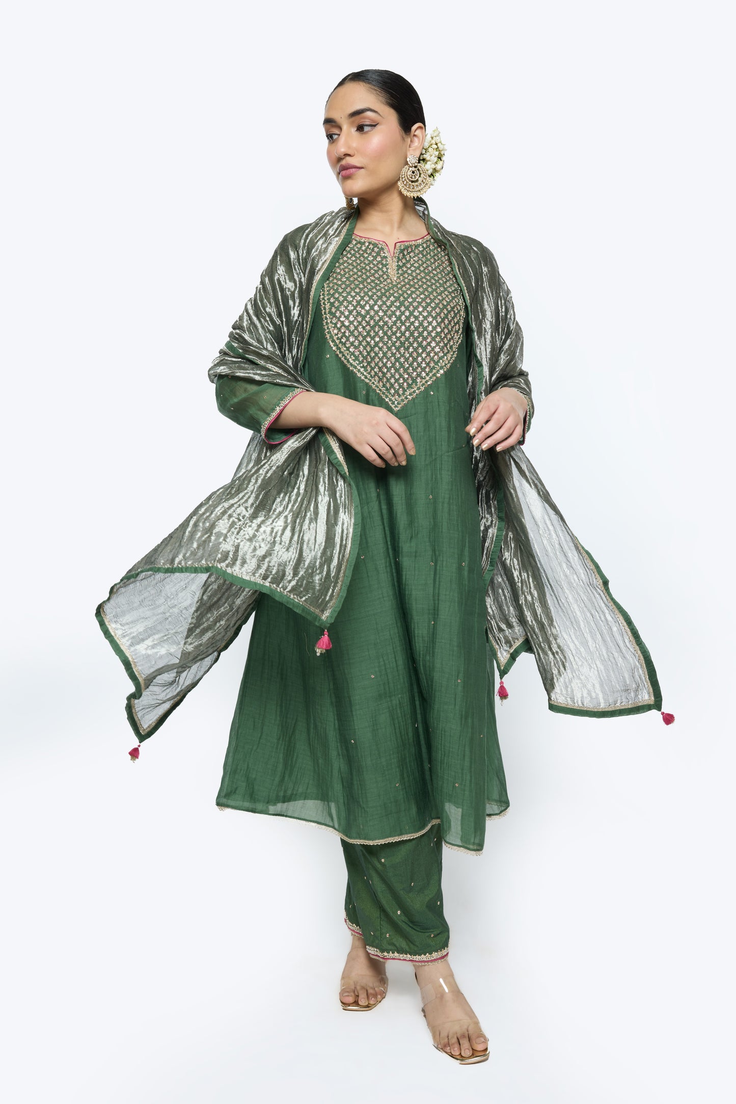 Tara Kurta Set - Green