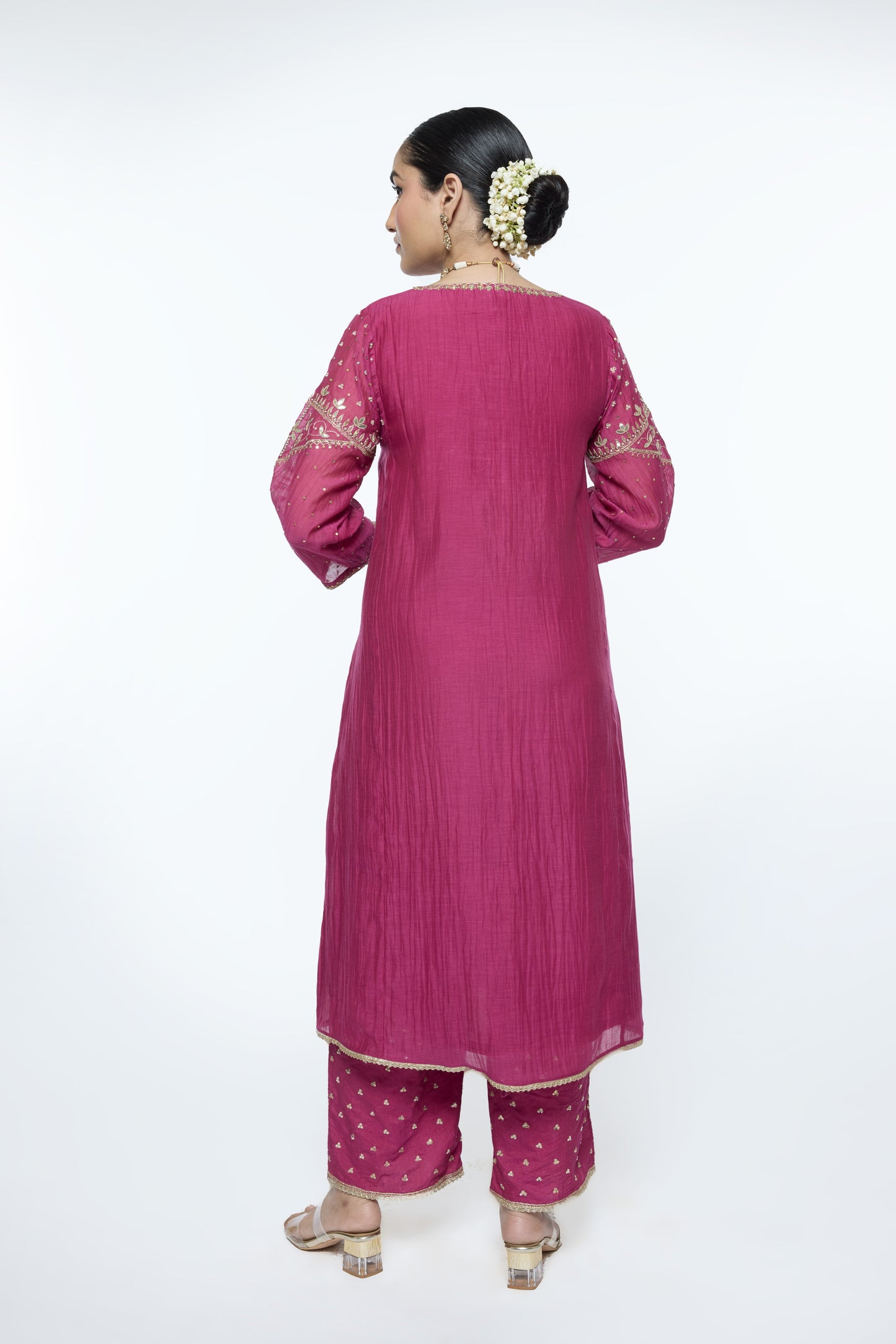 Falak Kurta Set - Magenta