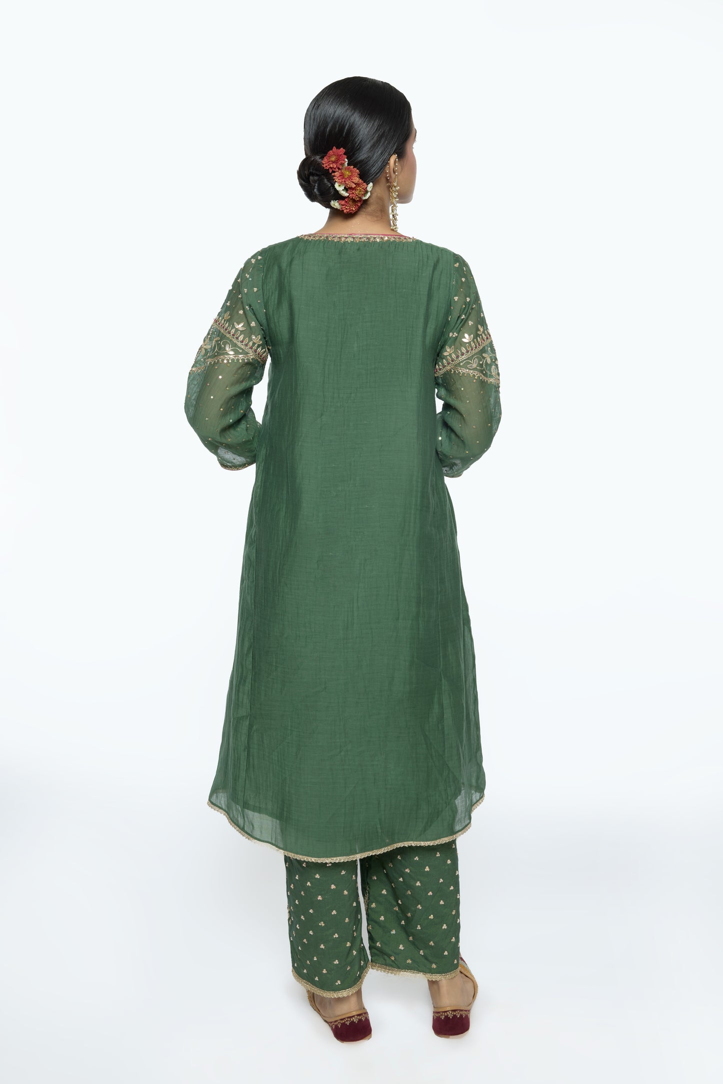 Falak Kurta Set - Green