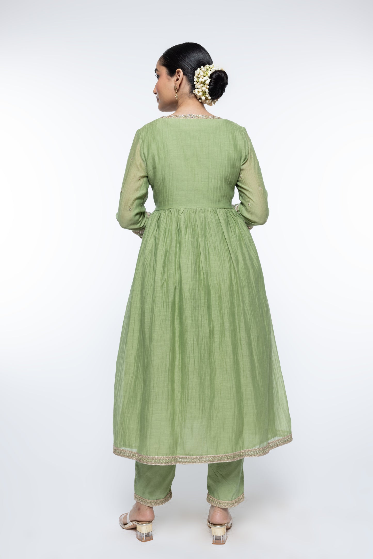 Rewa Kurta Set - Pastel Green