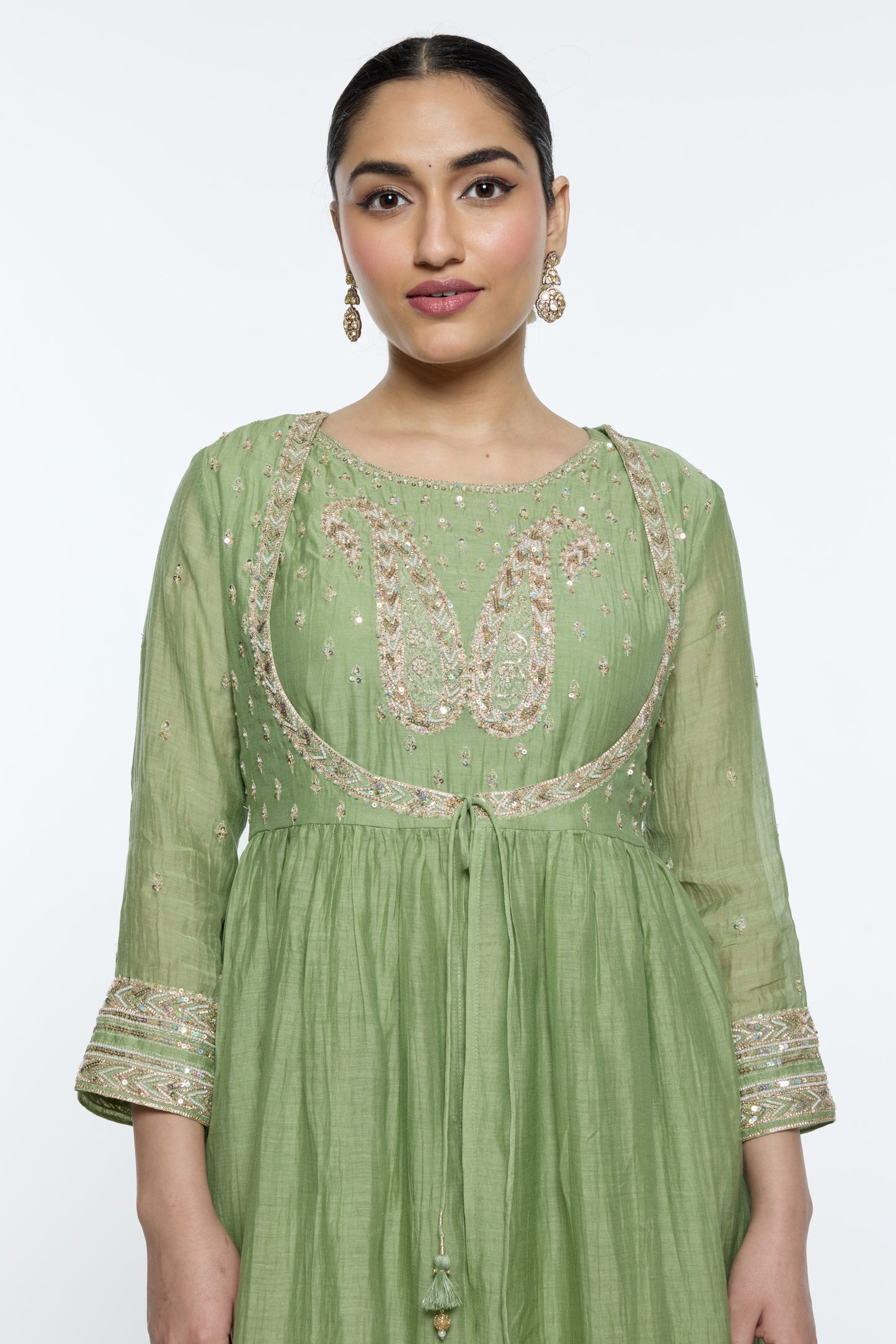 Rewa Kurta Set - Pastel Green