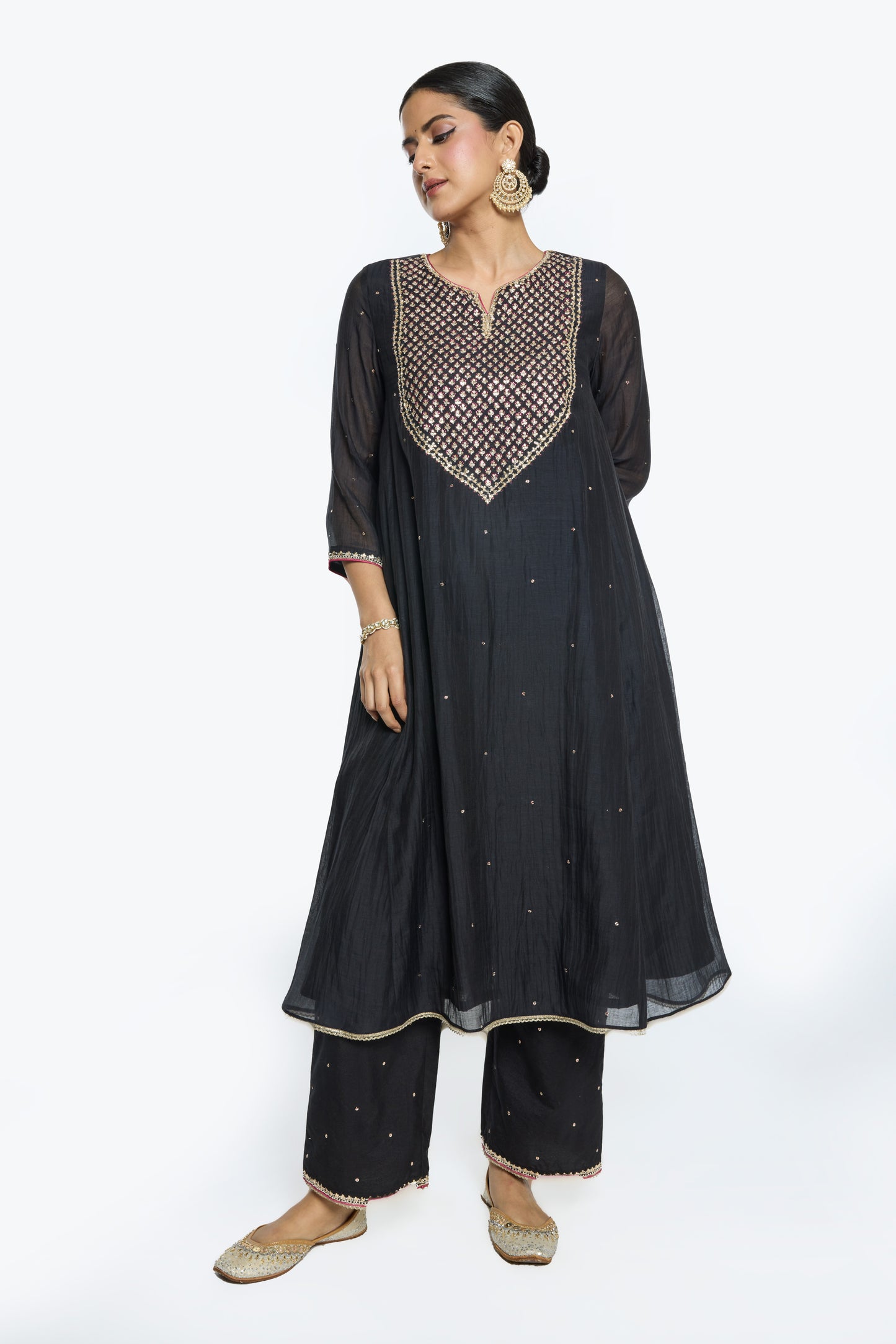 Tara Kurta Set - Black