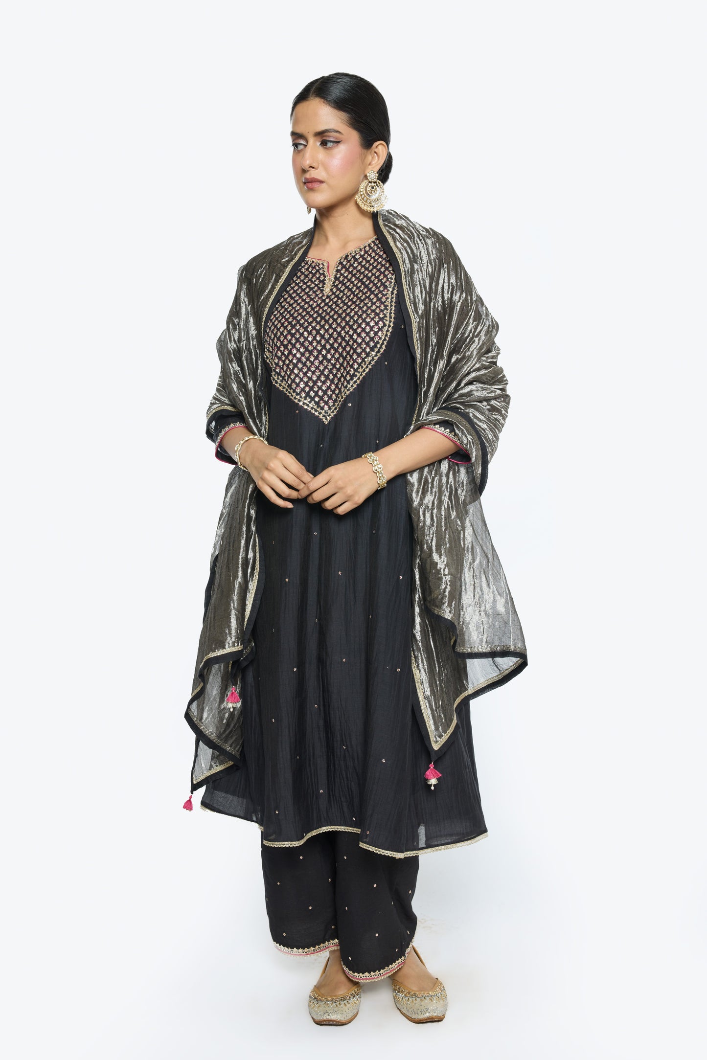 Tara Kurta Set - Black