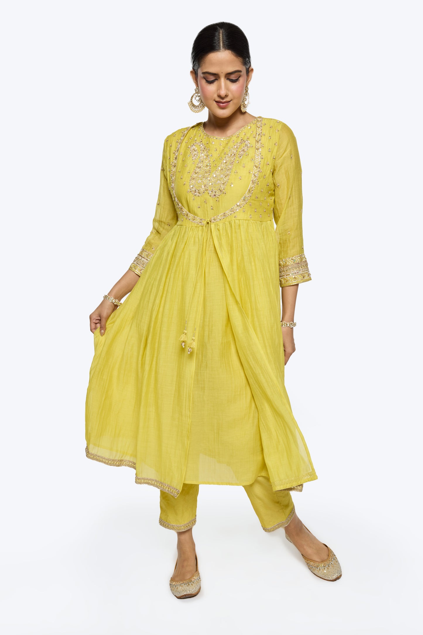 Rewa Kurta Set - Yellow