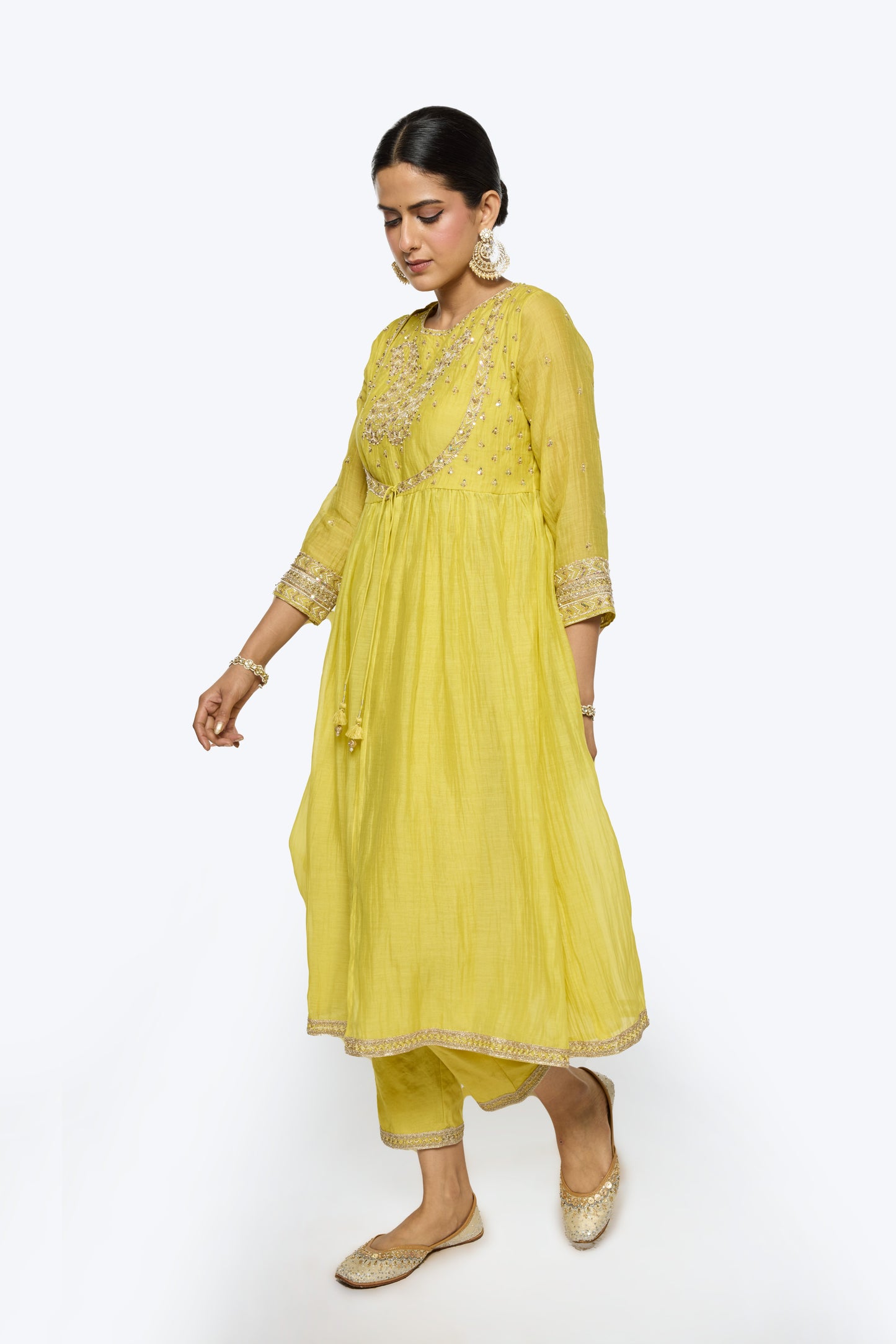 Rewa Kurta Set - Yellow