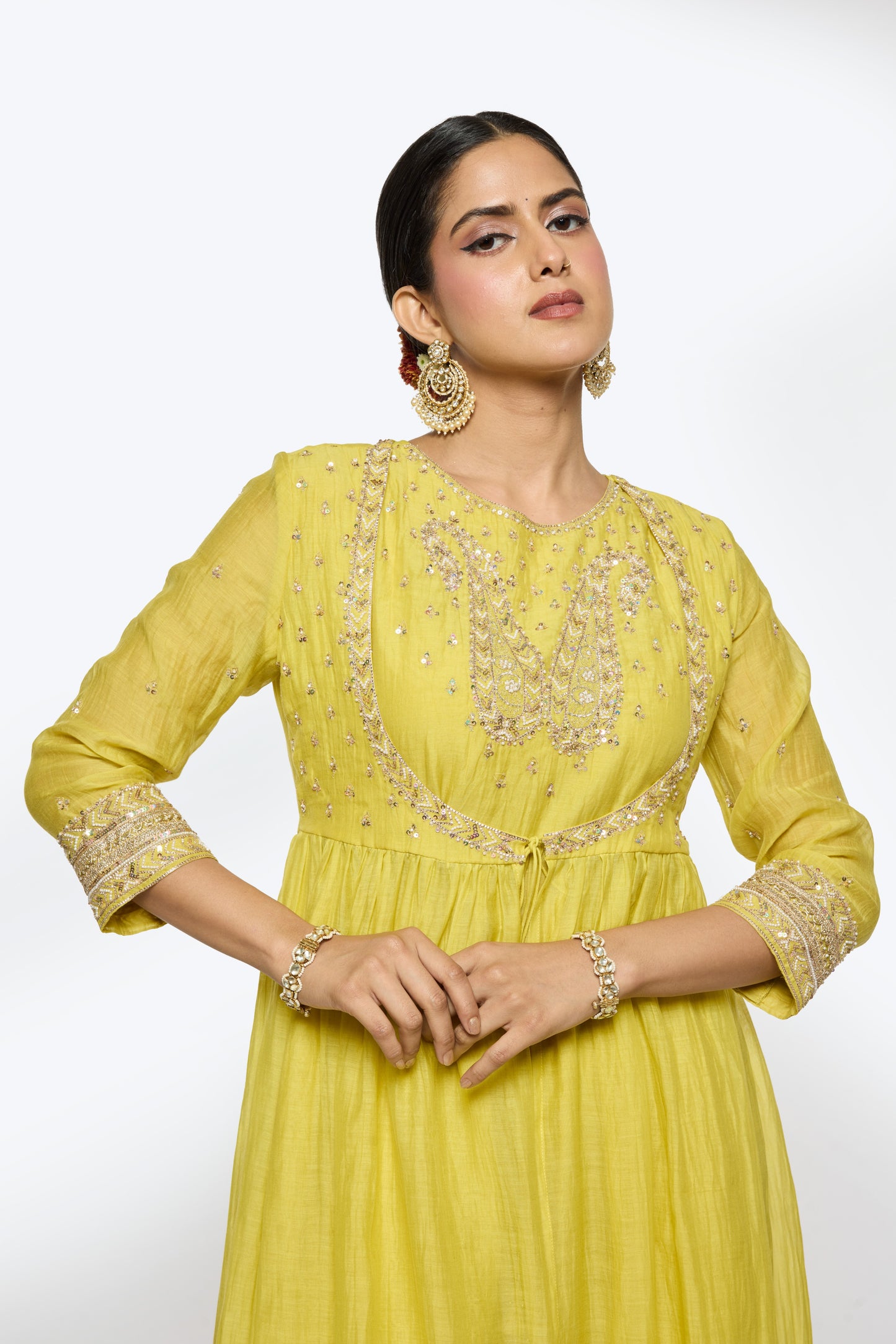 Rewa Kurta Set - Yellow