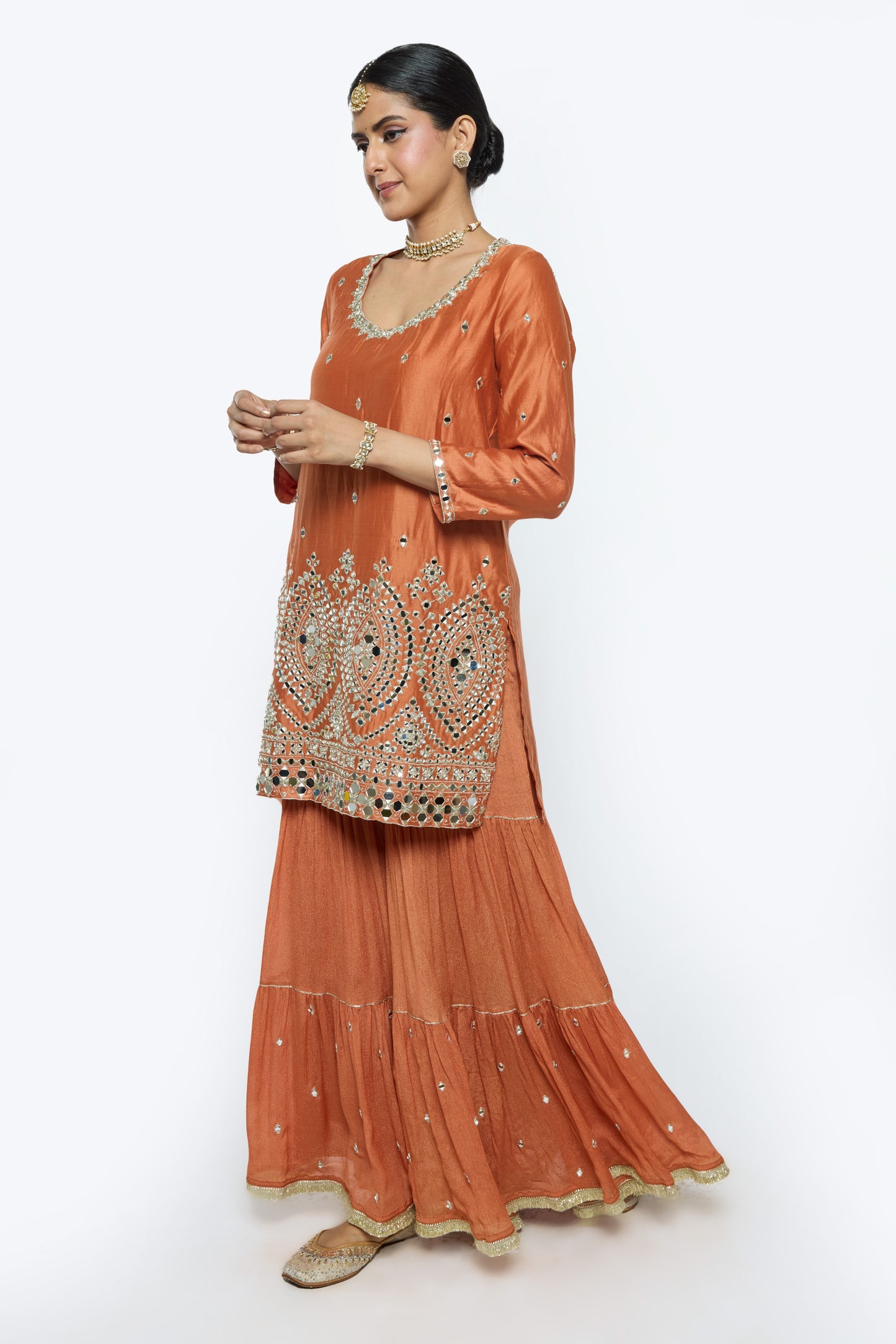 Ira Kurta Set - Burnt Orange