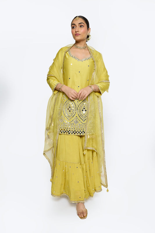 Ira Kurta Set - Yellow