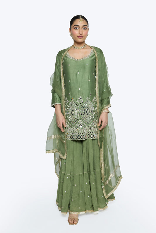 Ira Kurta Set - Green