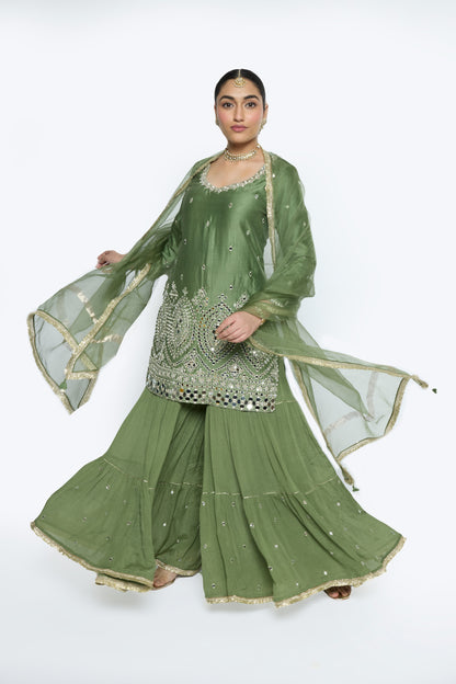 Ira Kurta Set - Green