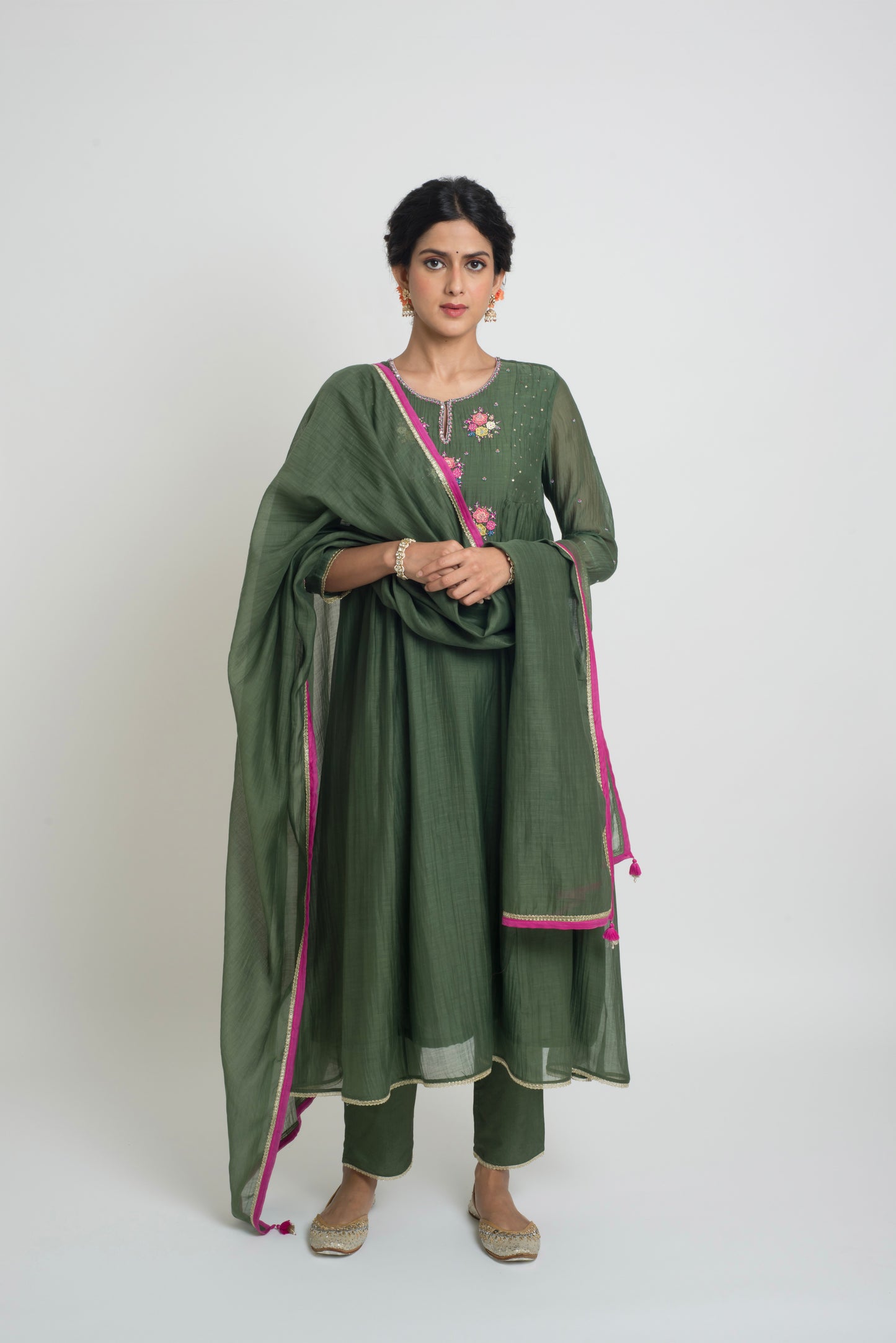 Neelima Kurta Pant Set - Green