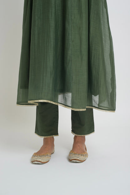 Neelima Kurta Pant Set - Green