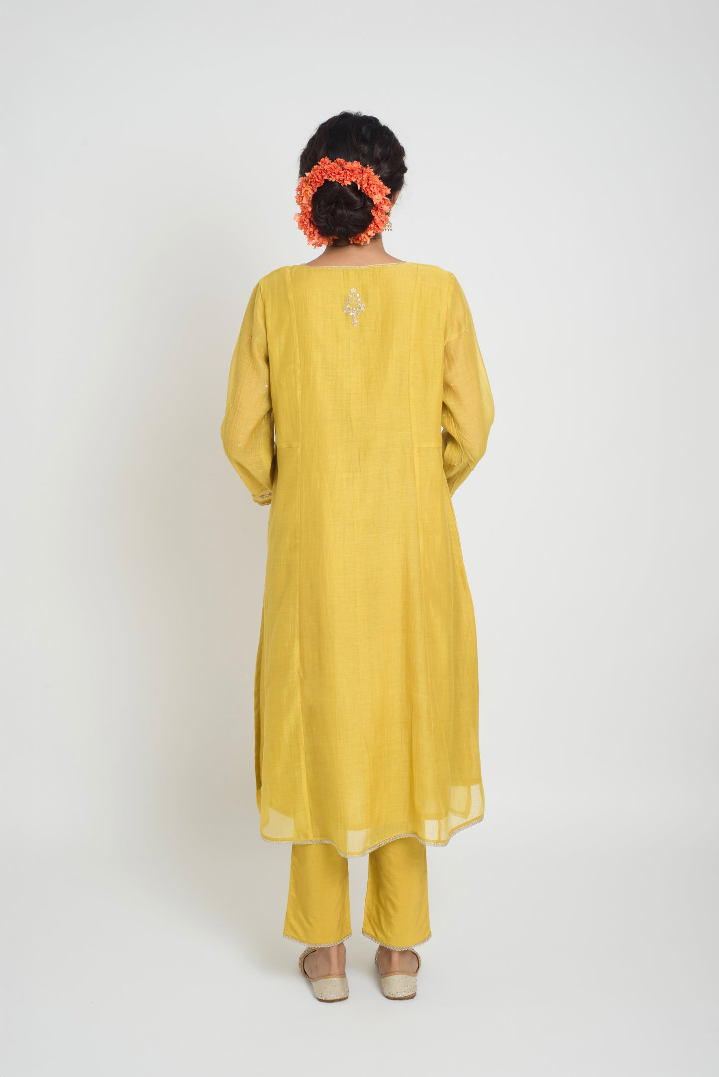 Chandni Kurta Pant Set - Yellow & Pink