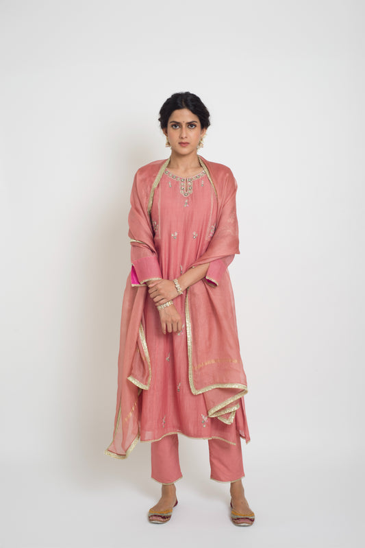 Shireen Kurta Set - Pink