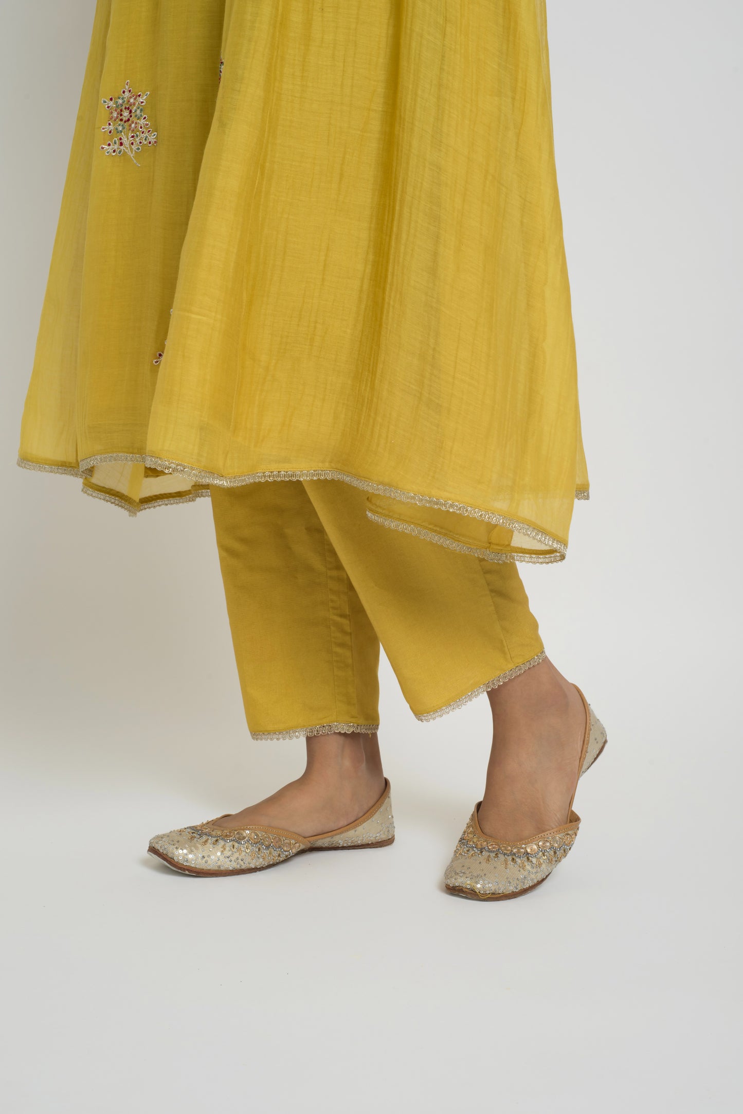 Ambar Kurta Pant Set - Yellow