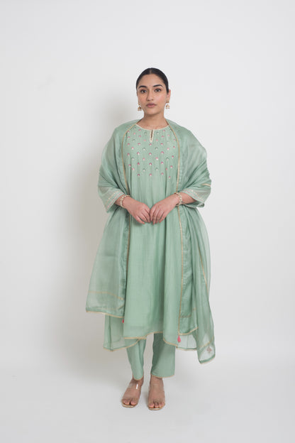 Aarohi Kurta Set - Light Teal