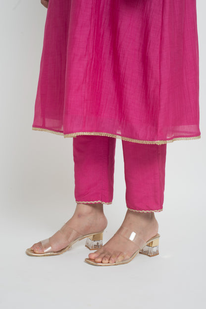 Ruhani Kurta Set - Fuschia Pink