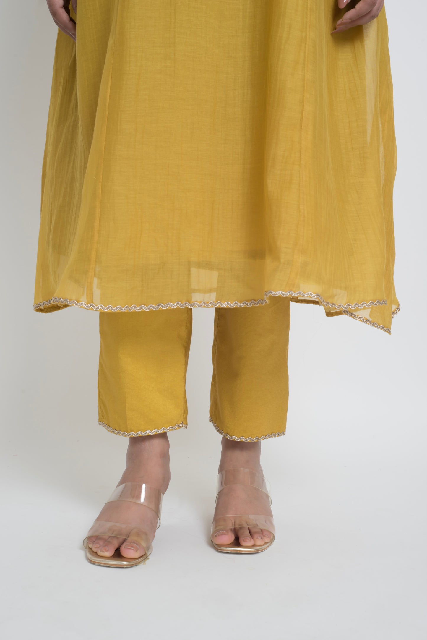 Ruhani Kurta Pant Set - Mustard
