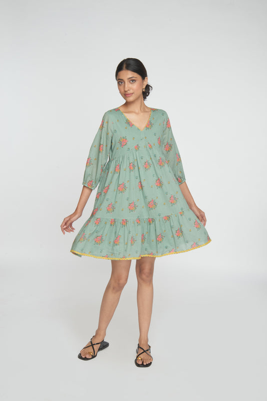 Wildflower Dress - Light Teal