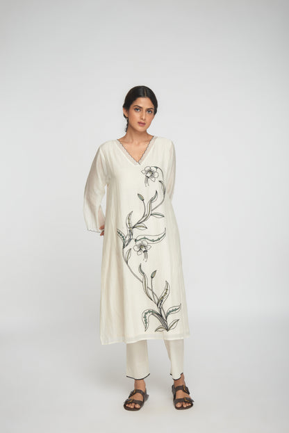Inara Kurta Set - White