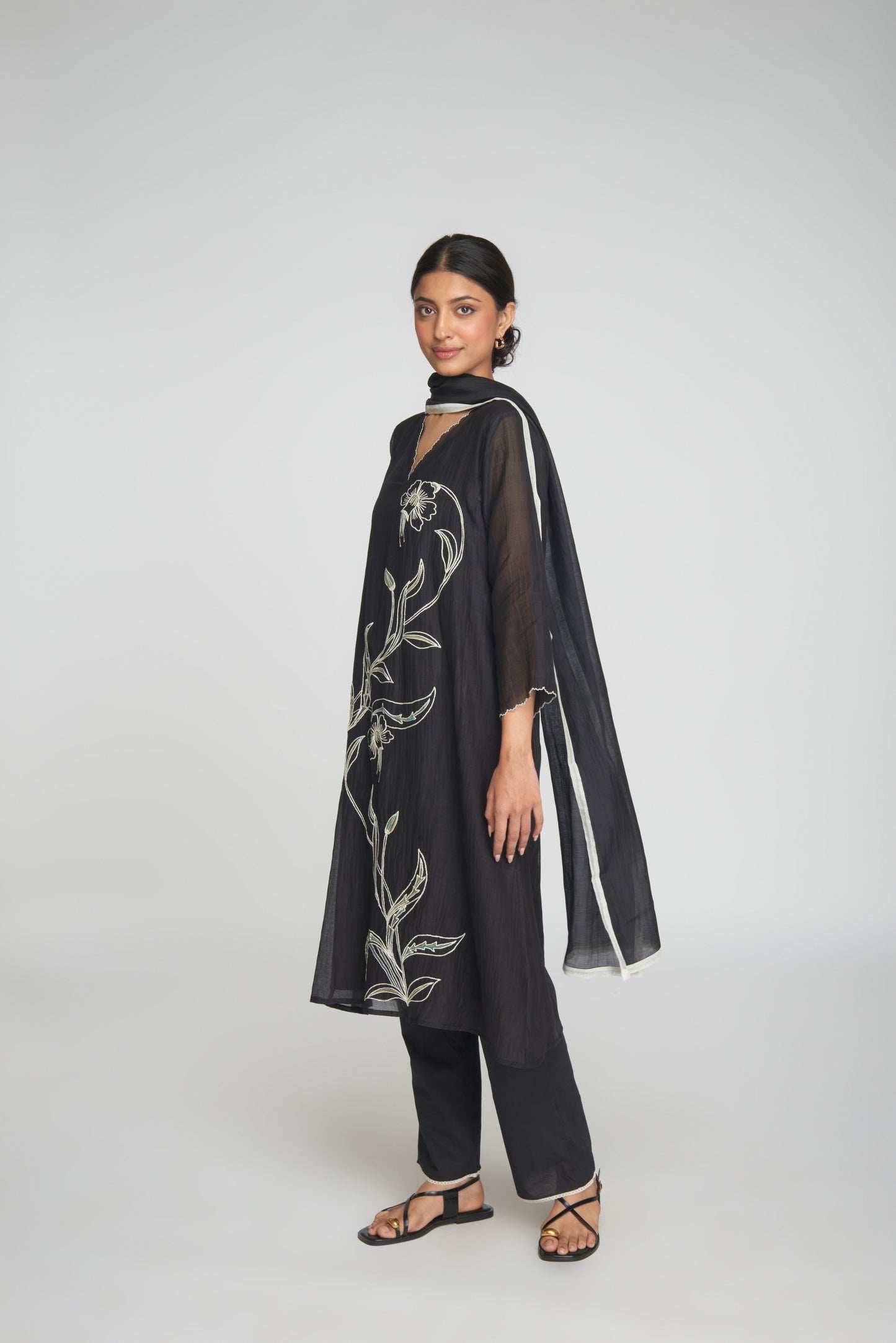 Inara Kurta Set - Black