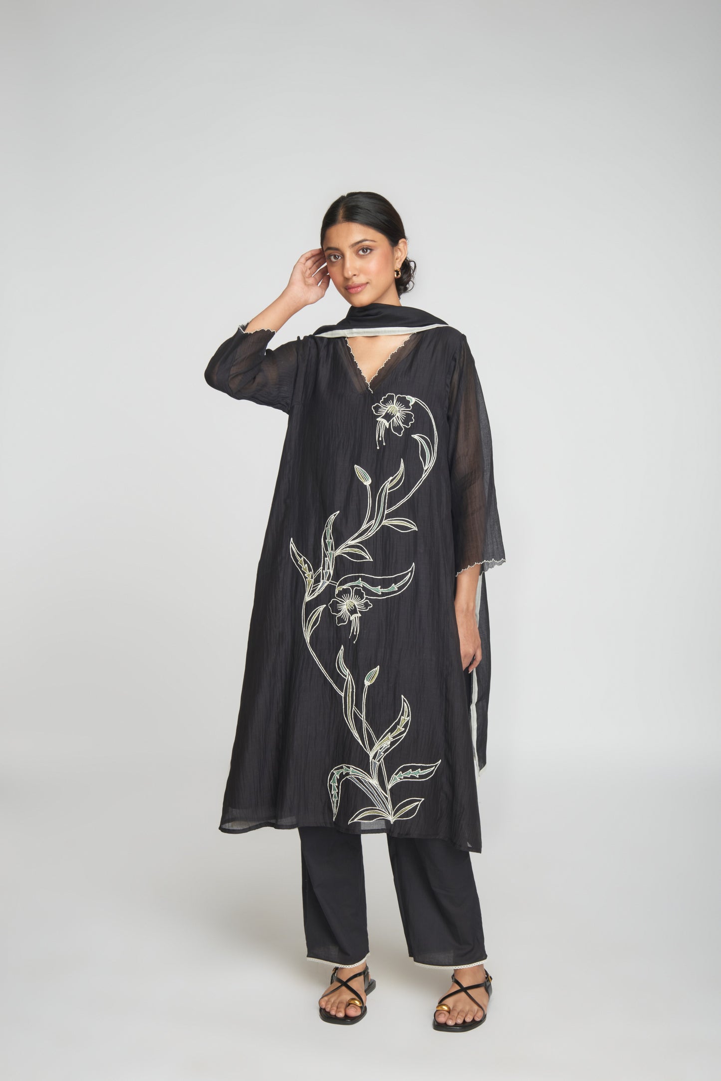 Inara Kurta Set - Black