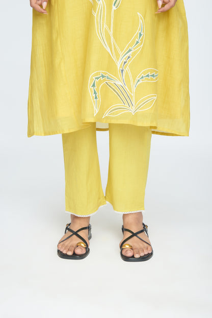 Inara Kurta Set - Yellow