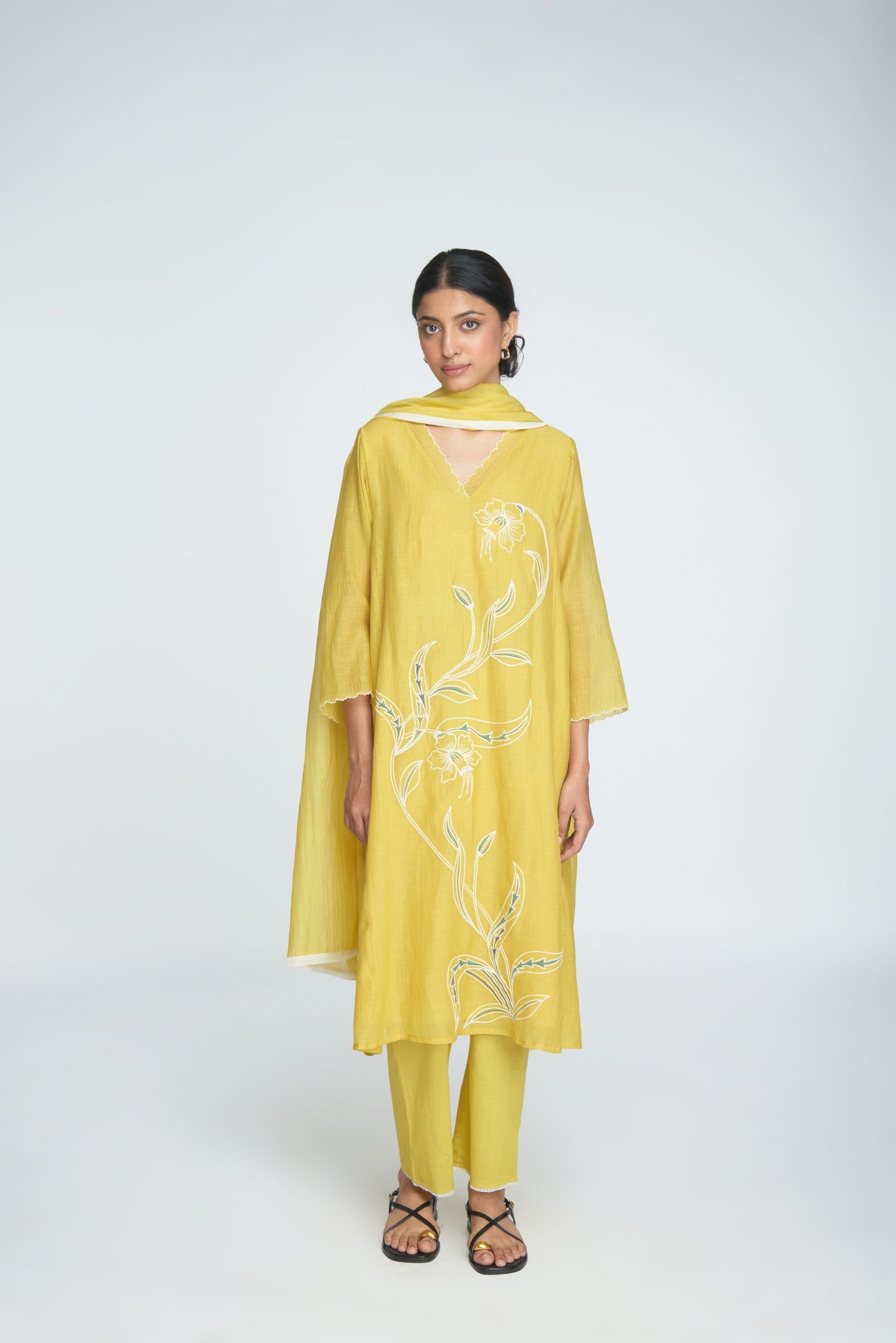 Inara Kurta Set - Yellow