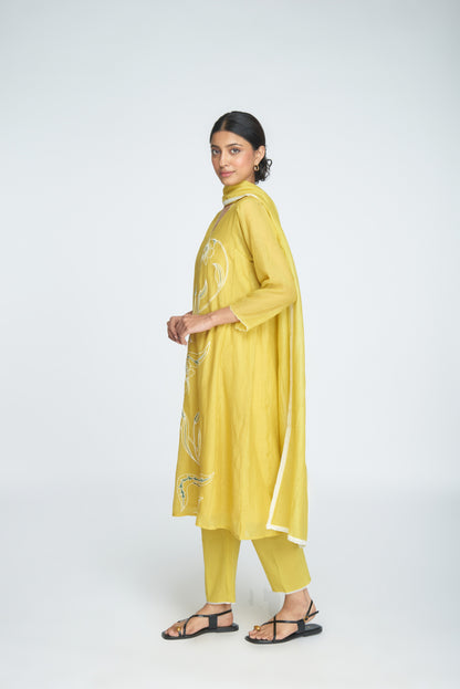Inara Kurta Set - Yellow