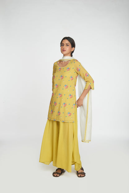 Saanj Kurta Set - Yellow