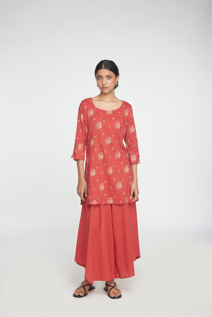 Saanj Kurta Set - Red