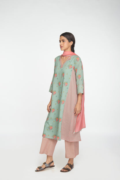 Raahat Kurta Set - Light Teal