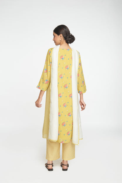 Raahat Kurta Set - Yellow