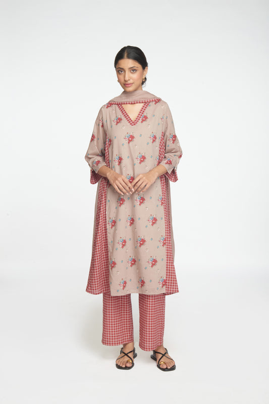 Raahat Kurta Set - Beige