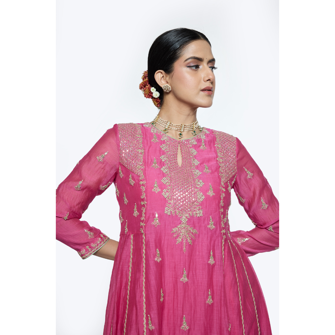 Diya Kurta set - Pink