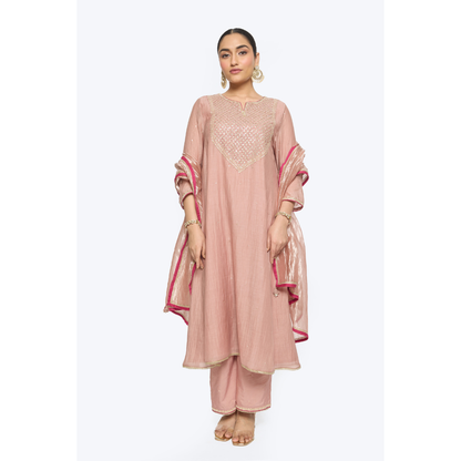Tara Kurta Set - Tea Rose