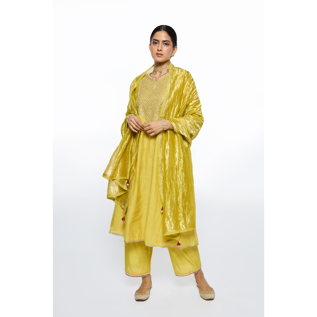 Tara Kurta Set - Yellow