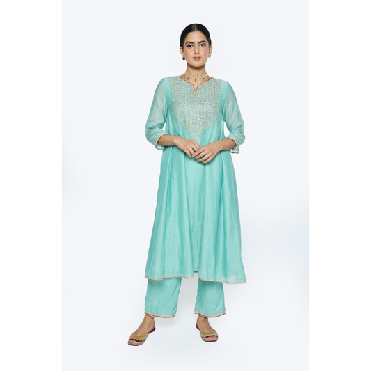 Tara Kurta Set - Sky Blue