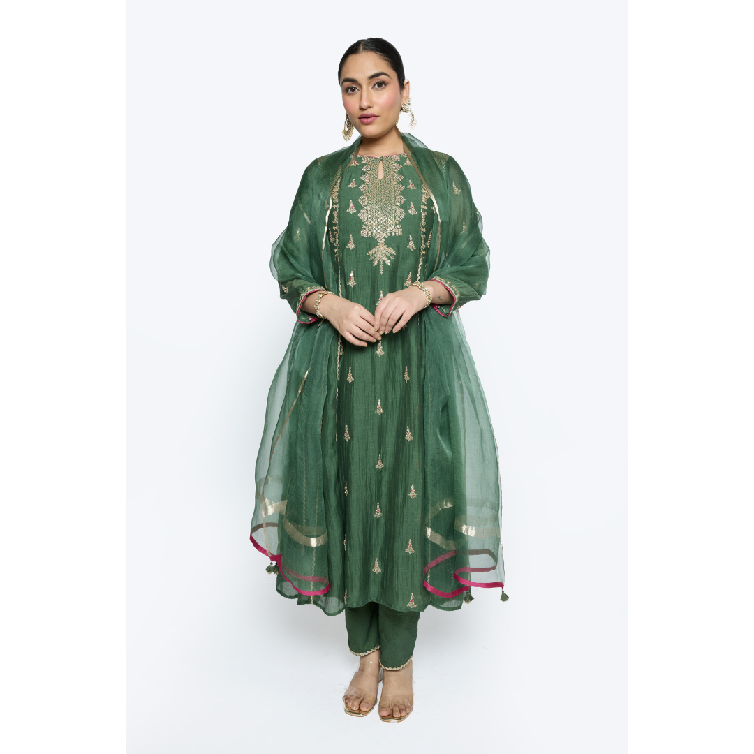 Diya Kurta set - Green