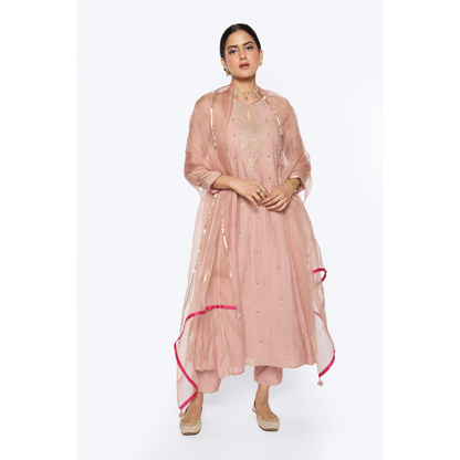 Diya Kurta set - Tea Rose
