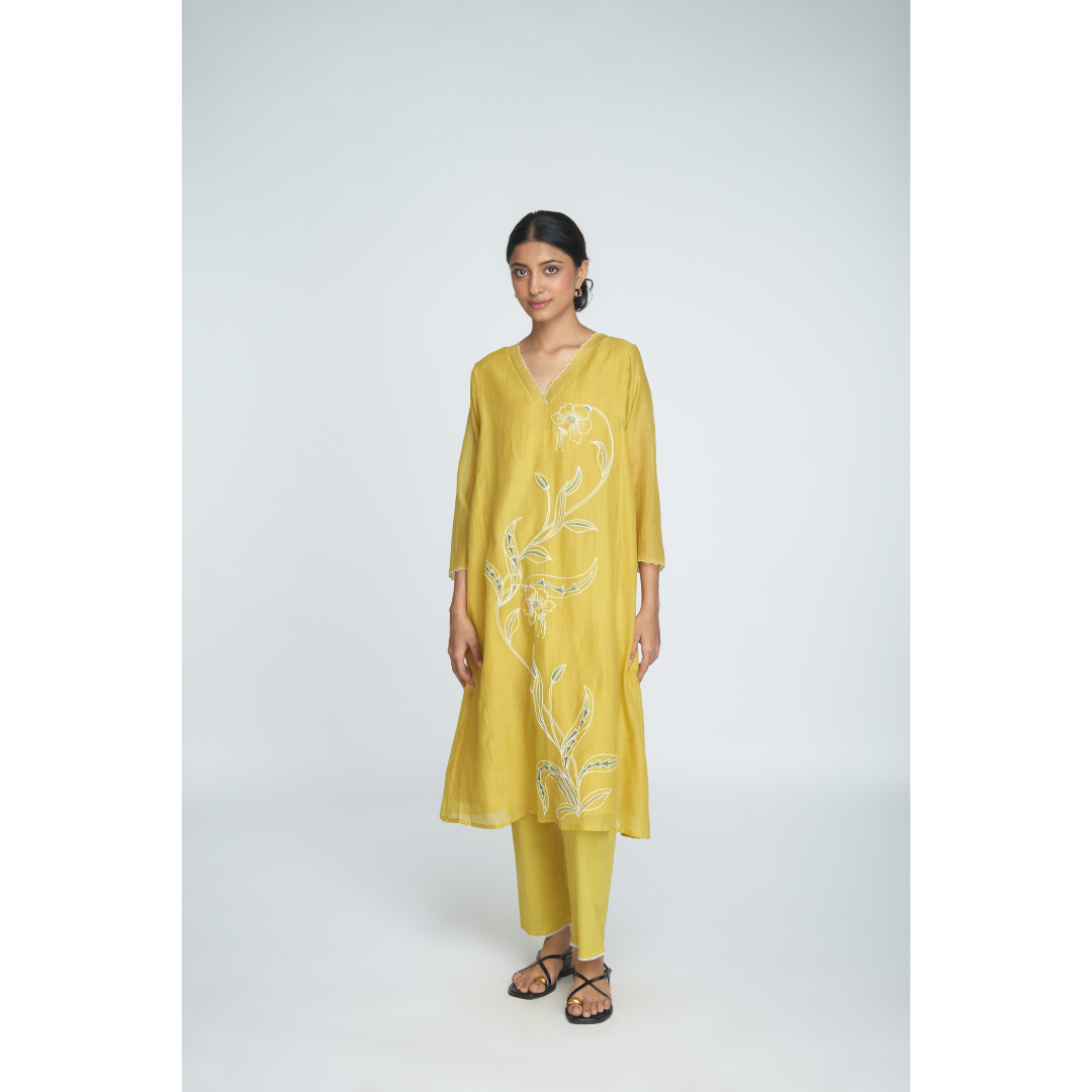 Inara Kurta Set - Yellow