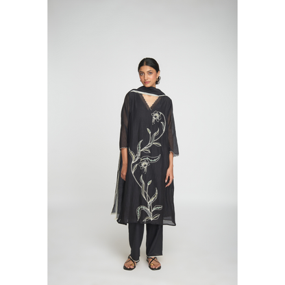 Inara Kurta Set - Black