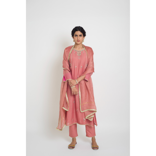 Shireen Kurta Set - Pink